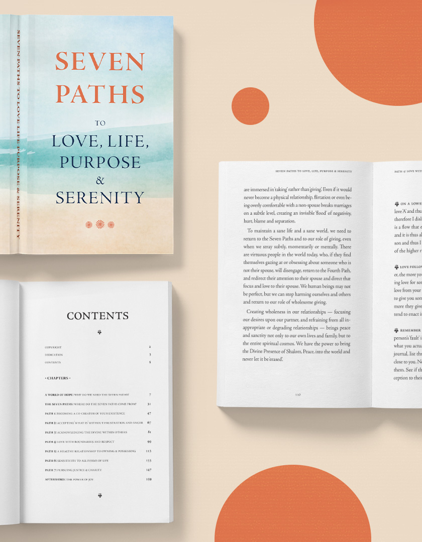 Seven Paths book cover design and typesetting